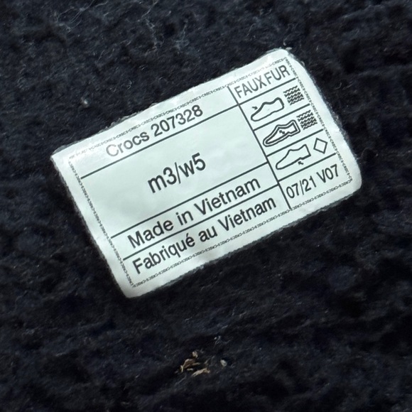 Crocs Women's 5 Men's 3 Black Gray Tie Dye Classic Lined Neo Puff Boots - Picture 9 of 11